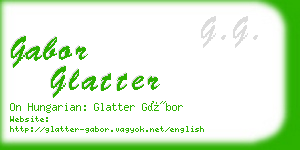 gabor glatter business card